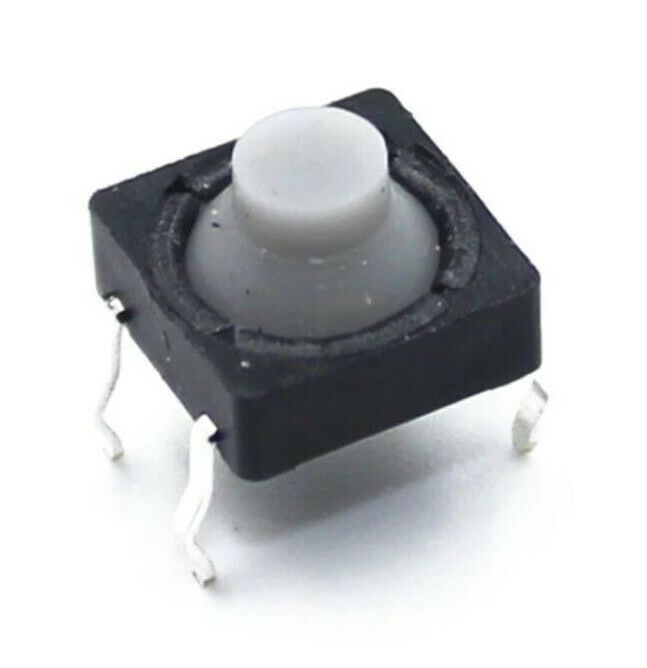Micro Drukknop Schakelaar Siliconen 8x8x5mm hoog DIP